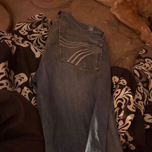 7 For All Mankind Dark Blue Boot Cut Jeans
